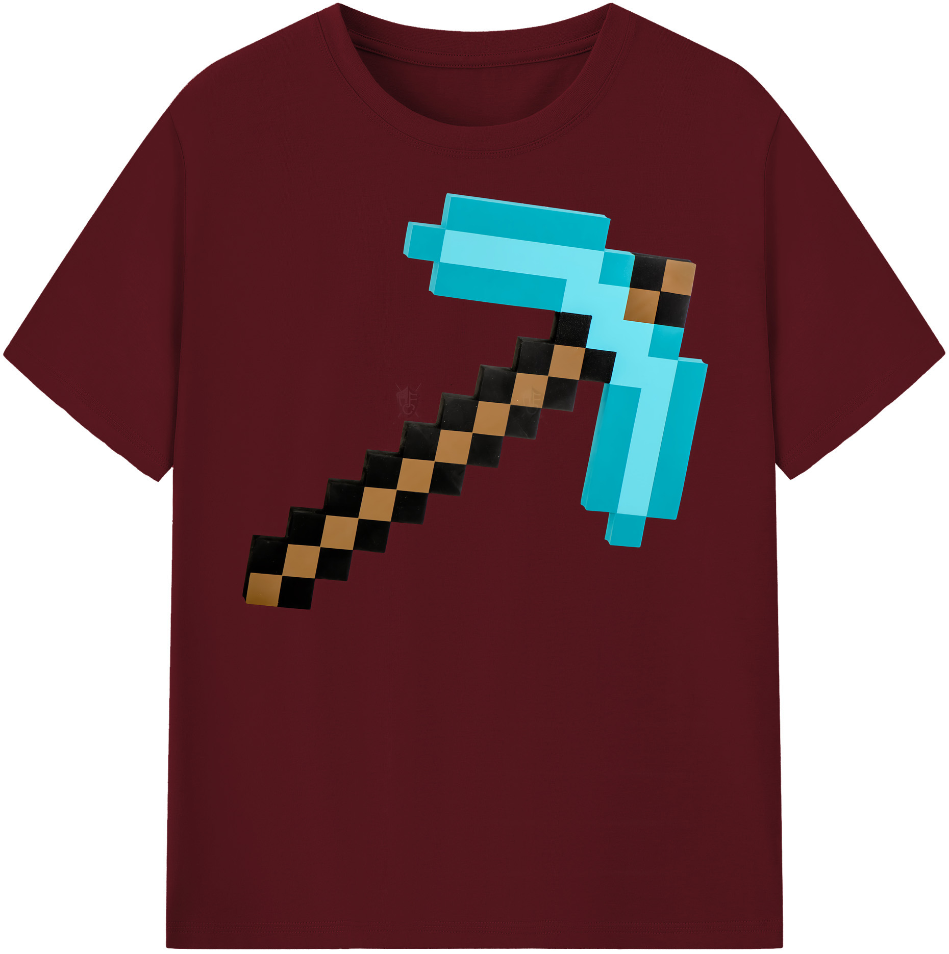 （画像用） マインクラフト ブロックの世界 Minecraft MC Block world 綿100％半袖Tシャツ（フロントプリント）